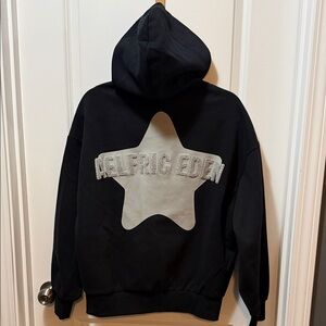 Aelfric Eden Black Hoodie with Gray Star Patch